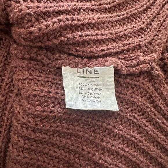 LINE THE LABEL Oversized Ribbed Cardigan Brown‎ XS - Picture 5 of 5